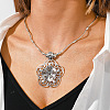Mandala Flower Bohemian Style Alloy Pendant Necklaces FS-WG43472-01-3