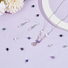 80Pcs 8 Styles Natural Mixed Gemstone Connector Charms PALLOY-UN00002-2