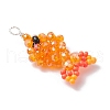 4Pcs 4 Colors Faceted Glass Pendants PALLOY-MZ00661-3