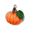 Autumn Theme Opaque Resin Pendants RESI-B011-15-2