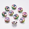 Faceted Glass Rhinestone Charms RGLA-F049-6mm-001VO-1