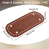   5Pcs 5 Colors Oval PU Leather Knitting Crochet Bags Nail Bottom Shaper Pad PURS-PH0001-21-2
