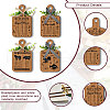 Wooden Pendant Decoration HJEW-WH0074-023-3