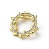 Brass Micro Pave Cubic Zirconia Charms KK-Q070-01C-G-2