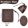 Cowhide Coin Wallets AJEW-WH20002-33C-03-2