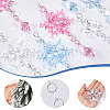 SOFPLATE 9Pcs 9 Styles Christmas Acrylic Snowflake Pendant Decorations HJEW-SP0001-05-6