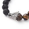 Unisex Adjustable Nylon Thread Braided Bead Bracelets BJEW-JB05010-01-3