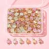 100Pcs Glass Connector Charms PALLOY-FZ00018-10