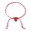 Handmade Adjustable Nylon Cord Braided Bracelets QO3060-2-1