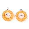 Opaque Resin Pendants RESI-S403-03B-3