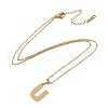 Ion Plating(IP) Initial Letter 304 Stainless Steel Pendant Necklaces NJEW-M199-01G-U-3
