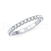 Rhodium Plated 925 Sterling Silver Moissanite Finger Rings for Women WG76D6D-05-2