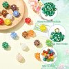 Handmade Nylon Wired Glass Beaded Pendants with Glass Pearl Round Bead PALLOY-CJ00105-3