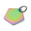 Ion Plating(IP) 304 Stainless Steel Stamping Blank Tag Charms STAS-I311-23RC-2