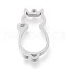 Tarnish Resistant 304 Stainless Steel Open Back Bezel Pendants STAS-K208-10P-1
