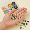 414Pcs 8 Style Heart & Flat Round Opaque/Transparent Acrylic Beads MACR-YW0001-46-5