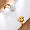 304 Stainless Steel Cuff Bangles BJEW-A036-05G-2