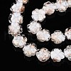 Luminous Handmade Gold Foil Glass Beads Strands FOIL-N029-01A-4
