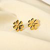Fashionable Stainless Steel Flower Stud Earrings EQ5637-2
