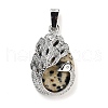 Natural Dalmatian Jasper Teardrop Pendants G-G112-03P-03-1