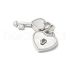 Brass Pave Natural White Shell Pendants KK-S522-15P-2