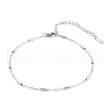 Tarnish Resistant 304 Stainless Steel Cable Chains Anklets AJEW-AN00392-01-1