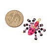 Halloween Theme Dyed Synthetic Turquoise & Glass Seed Beads Pendants PALLOY-MZ00774-01-2