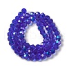 Electroplate Transparent Glass Beads Strands EGLA-A035-T8mm-L06-2