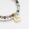 Natural Gemstone Beaded Stretch Bracelets BJEW-JB03543-3