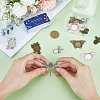 SUNNYCLUE 14Pcs 7 Styles Tibetan Style Alloy Pendant Cabochon Settings FIND-SC0006-83-4