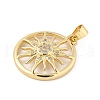 Brass Micro Pave Cubic Zirconia Pendants KK-Z111-01G-2