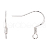 925 Sterling Silver Flat Coil Earwire X-STER-S002-53-2