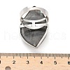 Adjustable Natural Labradorite Rings RJEW-P076-01-4