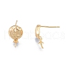 Brass Stud Earring Findings KK-G432-23G-3