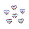 Electroplate Faceted Glass Pendants EGLA-N006-049-4