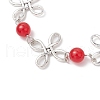 Alloy Natural Malaysia Jade Link Bracelets for Women BJEW-JB11684-05-3