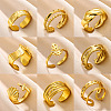 Simple Style 304 Stainless Steel Cuff Rings FS-WG1C3D0-01-2
