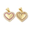 Brass Micro Pave Cubic Zirconia Pendants ZIRC-L103-017G-1
