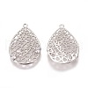 Brass Micro Pave Cubic Zirconia Pendants KK-F803-07P-NF-2