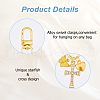 4Pcs 2 Styles Starfish & Cross Alloy Pendant Decoration HJEW-HS00001-4