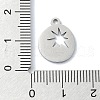 Non-Tarnish 304 Stainless Steel Pendants STAS-C097-25P-3