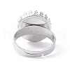 Adjustable 304 Stainless Steel Finger Rings Components STAS-WH0032-01A-3