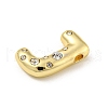 Brass Micro Pave Clear Cubic Zirconia Pendants KK-E093-04G-J-2