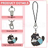 Alloy Enamel Pendant Mobile Straps HJEW-BC00027-4