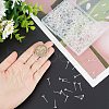 SOFPLATE 500Pcs Plastic Stud Earring Findings KY-SP0001-02-3