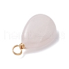Copper Wire Wrapped Natural Rose Quartz & Natural Cultured Freshwater Pearl Beads Pendants PALLOY-JF03645-01-4