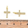 Brass Micro Pave Cubic Zirconia Pendants KK-C092-21B-G-3