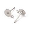 Tarnish Resistant 304 Stainless Steel Stud Earring Findings STAS-E025-1-2