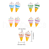 20Pcs 5 Colors Resin Pendant RESI-CJ0001-228-2