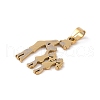 Mother's Day Ion Plating(IP) 304 Stainless Steel Pendants STAS-U002-05G-2